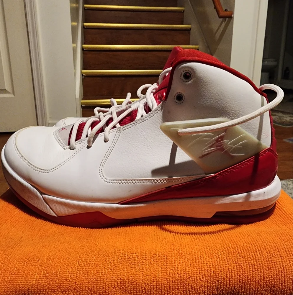 Jordan AIR White and Red Athletic Sneakers More Pic
